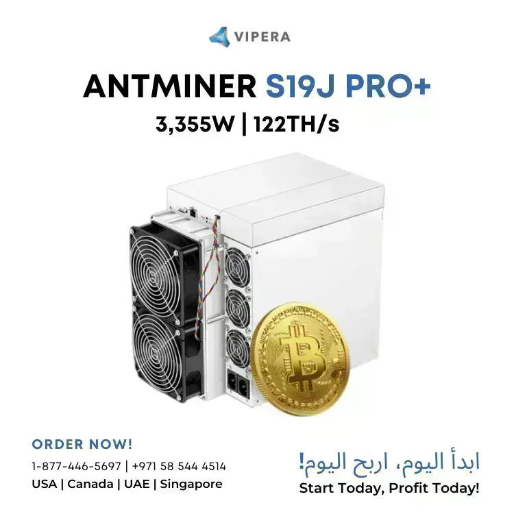 Bitmain Antminer S19j Pro+ 122TH/s 3355W