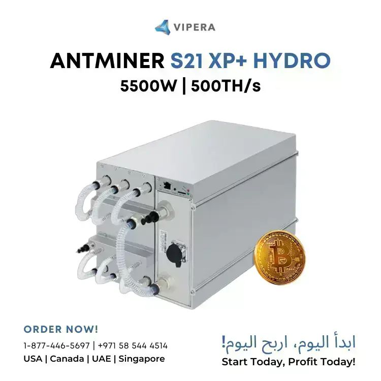 Bitmain Antminer S21 XP+ Hydro 500TH/s 5500W