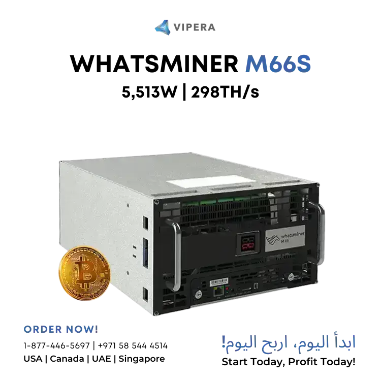 MicroBT WhatsMiner M66S 298TH/s 5513W