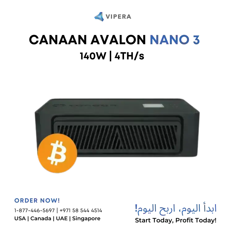 Canaan Avalon Nano 3 Silent Home 4TH/s 140W (BTC/BCH/BSV)