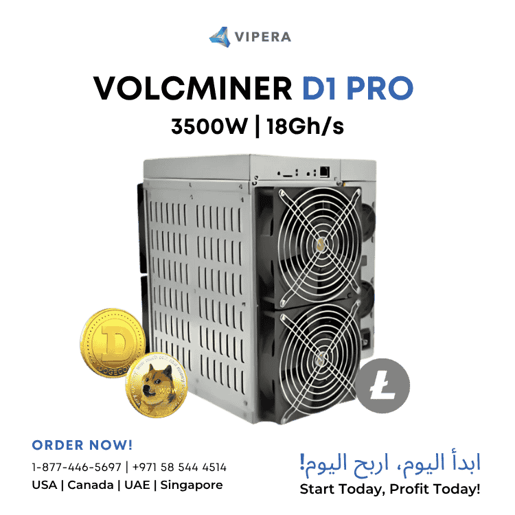 VolcMiner D1 Pro 18Gh Dogecoin Miner
