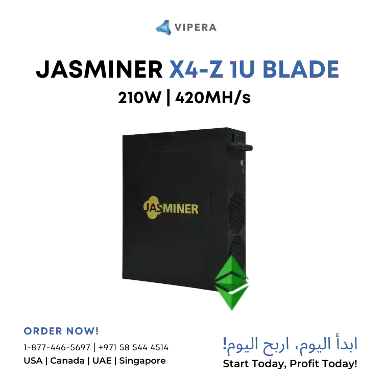 Jasminer X4-Z-1U Blade 420MH/s 210W (ETC)