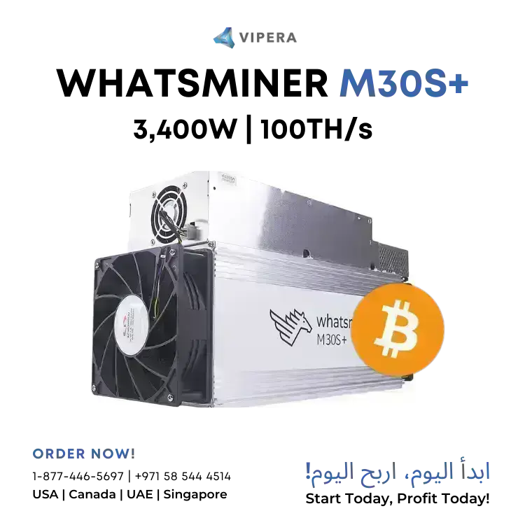 MicroBT WhatsMiner M30S+ 100TH 3400W