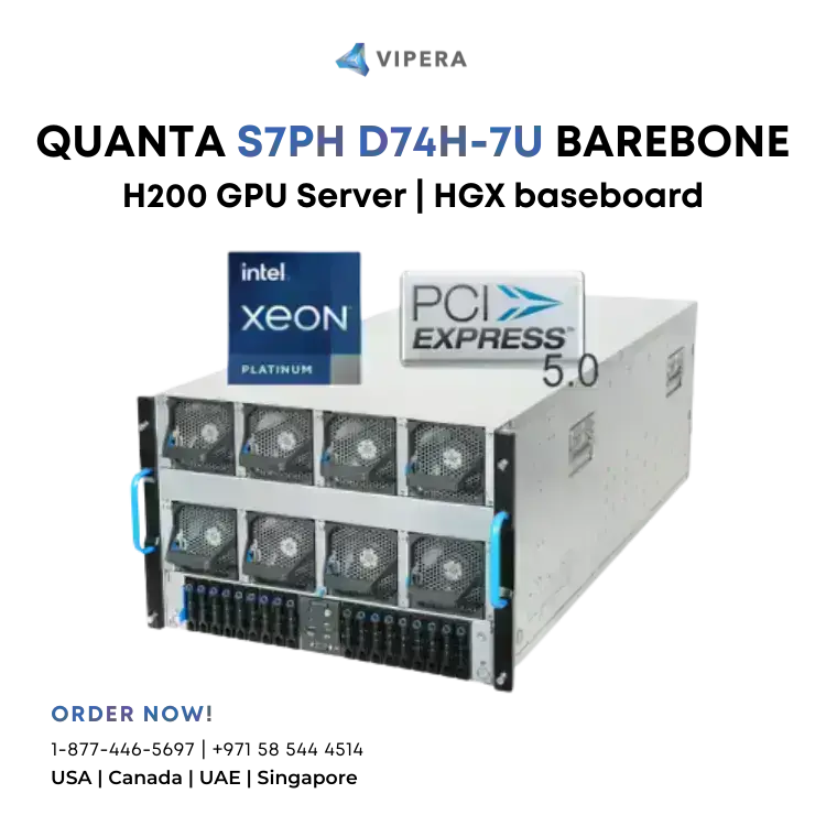 Quanta S7PH H200 GPU Server D74H-7U Barebone
