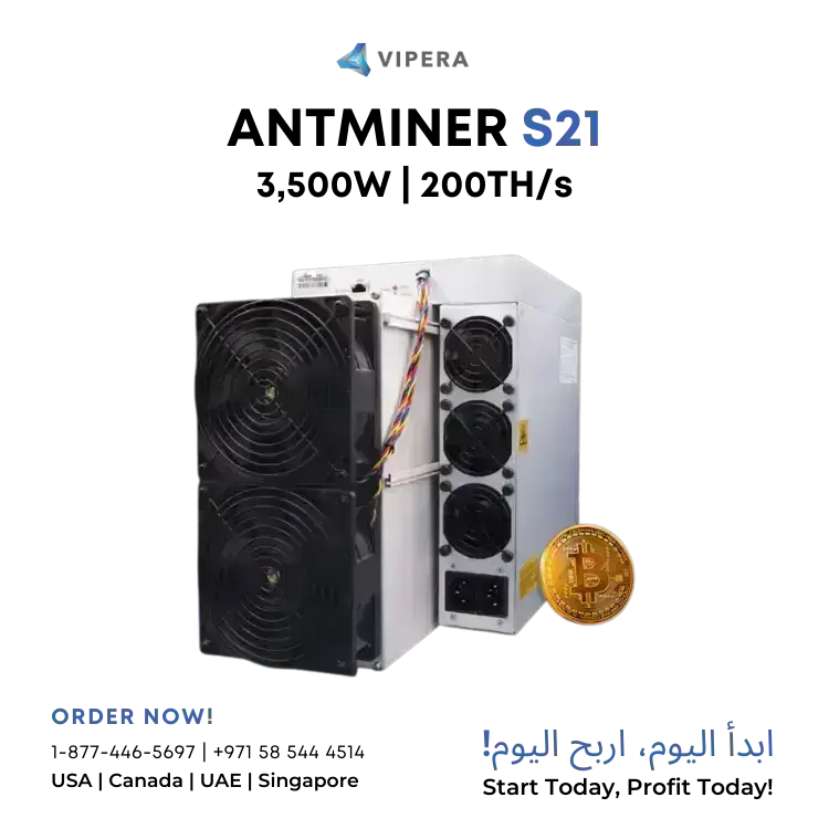 Bitmain Antminer S21 200TH/s 3500W