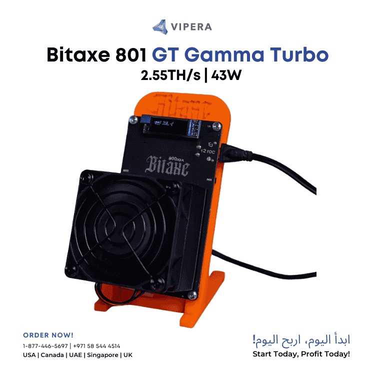 Bitaxe 801 GT Gamma Turbo (BM1370) ASIC 2.55TH/s