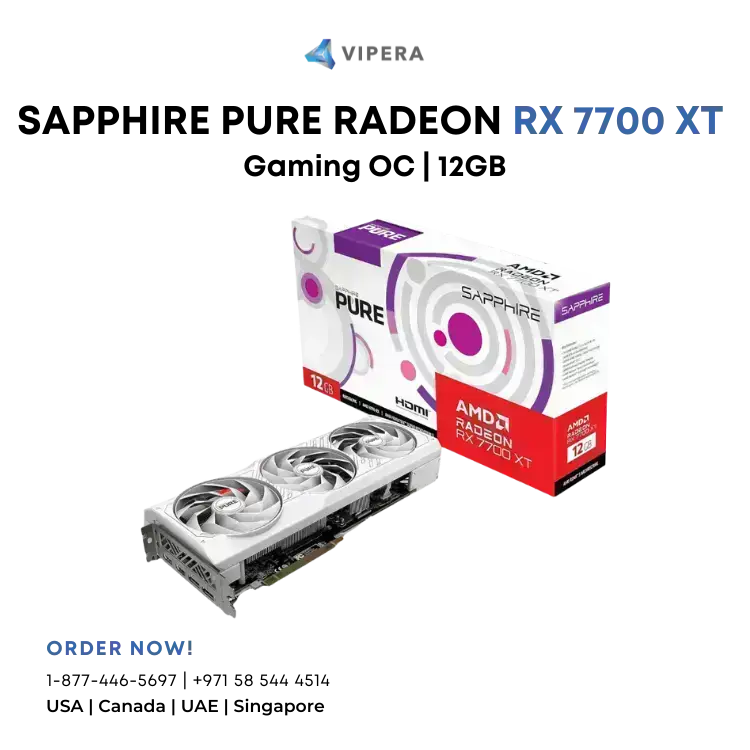 SAPPHIRE PURE RADEON RX 7700 XT 12GB Gaming OC GDDR6 (11335-03-20G)