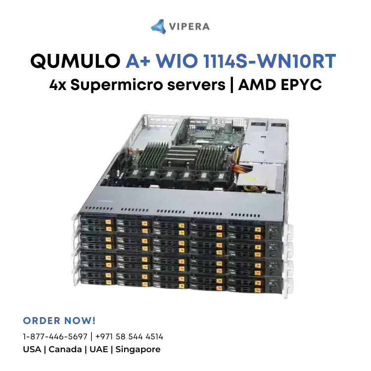 Qumulo Active License + 4x Supermicro A+ WIO 1114S-WN10RT All-NVMe 30TB