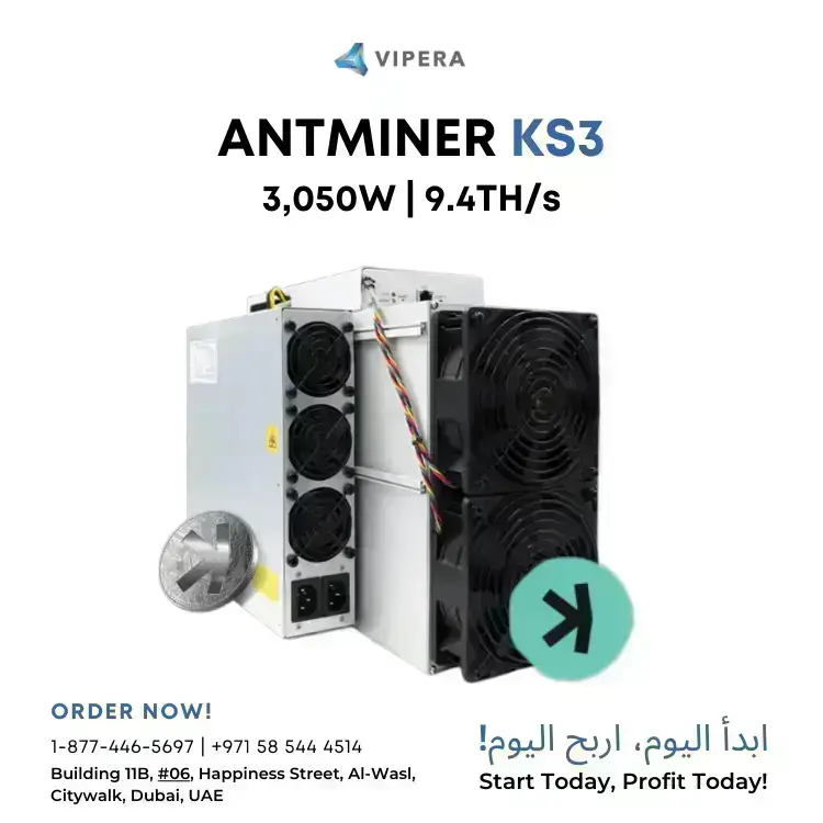 Bitmain Antminer KS3 9.4TH/s 3188W (KAS)