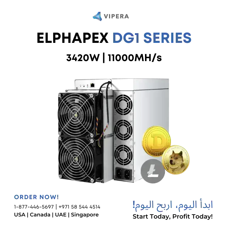 Elphapex DG1 & DG1 PLUS 11,000MH/s 3420W (LTC/DOGE)