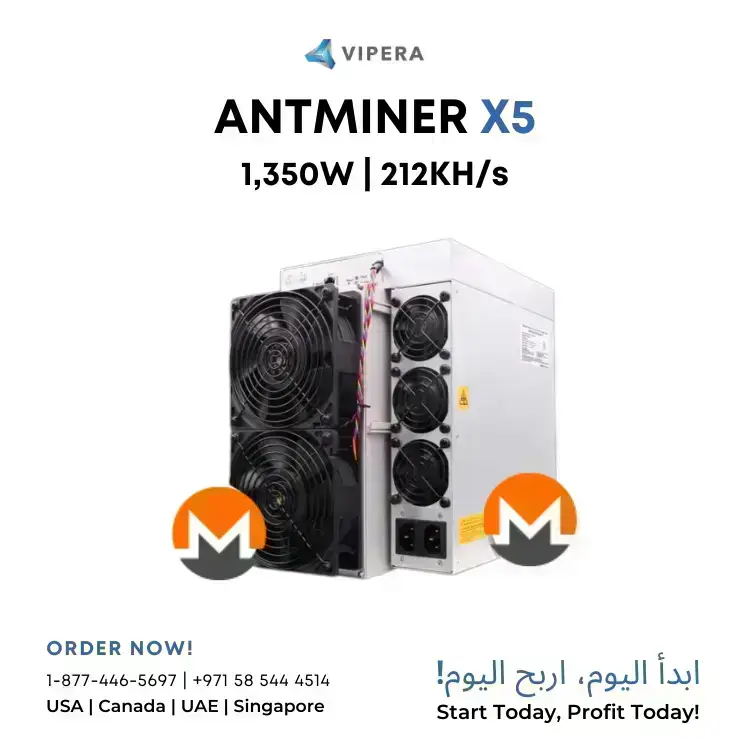 Bitmain Antminer X5 212KH/s 1350W (XMR)