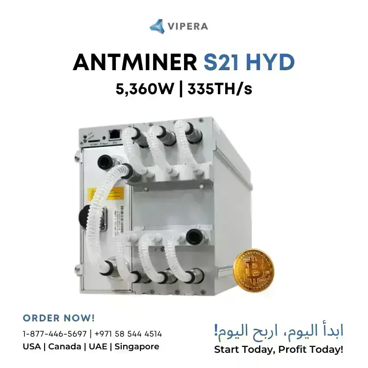 Bitmain Antminer S21 Hydro 335TH/s 5360W
