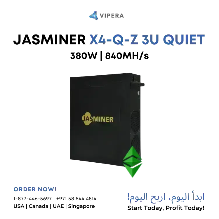 Jasminer X4-Q-Z 3U Quiet 840MH/s 380W (ETC)