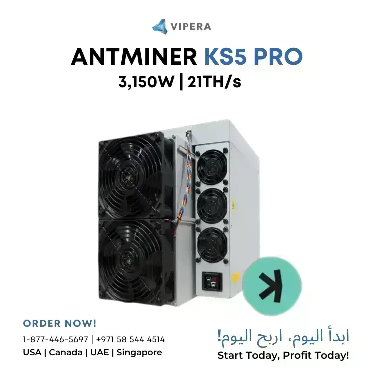 Bitmain Antminer KS5 Pro 21TH/s 4,000W (KAS)