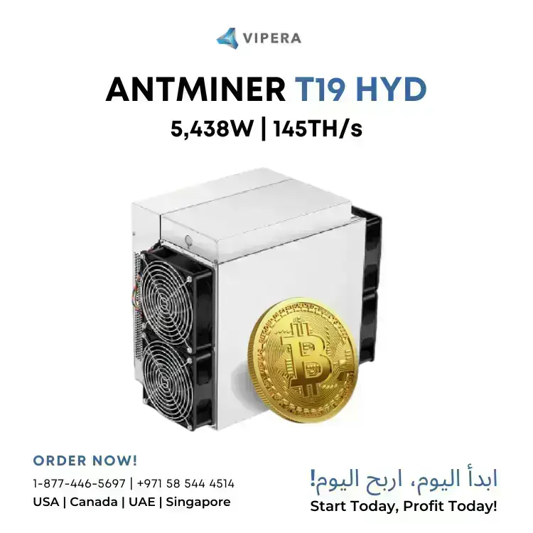 Bitmain Antminer T19 Hydro 145/Ths 5438W